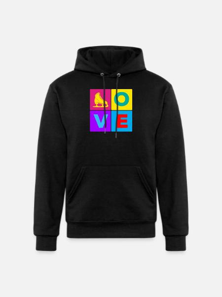 Love Figure Skating - Champion Unisex Powerblend Hoodie - black