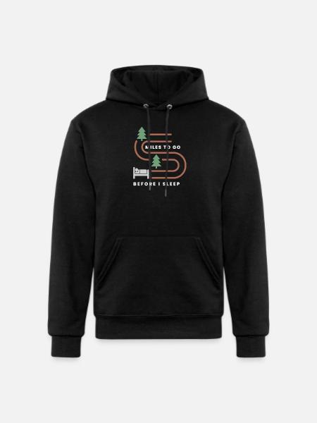 MILES TO GO BEFORE I SLEEP - Champion Unisex Powerblend Hoodie - black