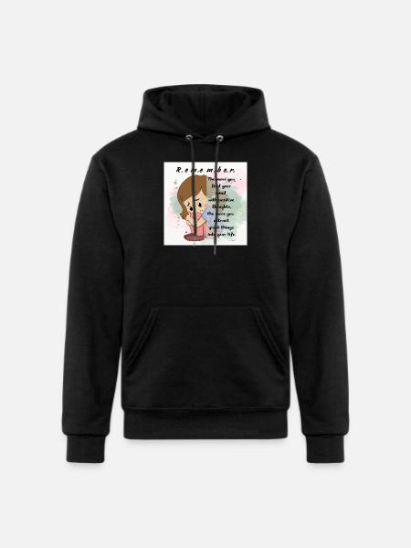 Positive Mindfulness Inspirational Design - Champion Unisex Powerblend Hoodie - black