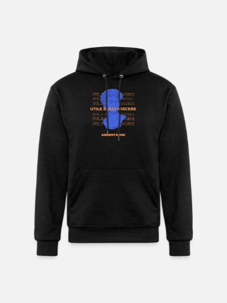 Latin Quote Roman Art - Champion Unisex Powerblend Hoodie - black
