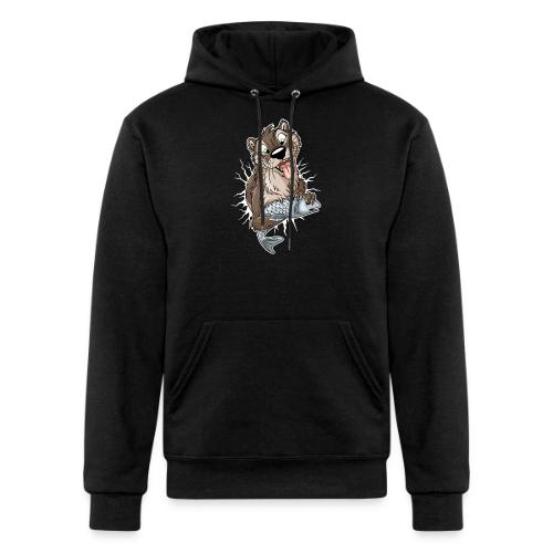 STUCK Otter (front) - white cracks - Champion Unisex Powerblend Hoodie
