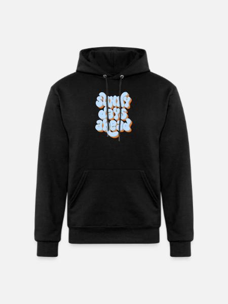 Sunny Days Ahead Retro 3D Typography Design - Champion Unisex Powerblend Hoodie - black