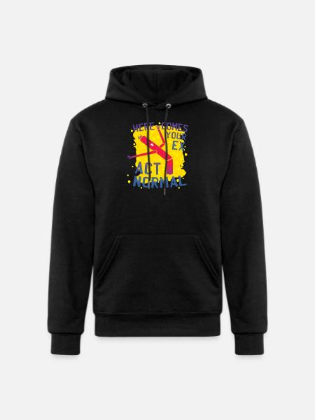 Act Normal - Champion Unisex Powerblend Hoodie - black