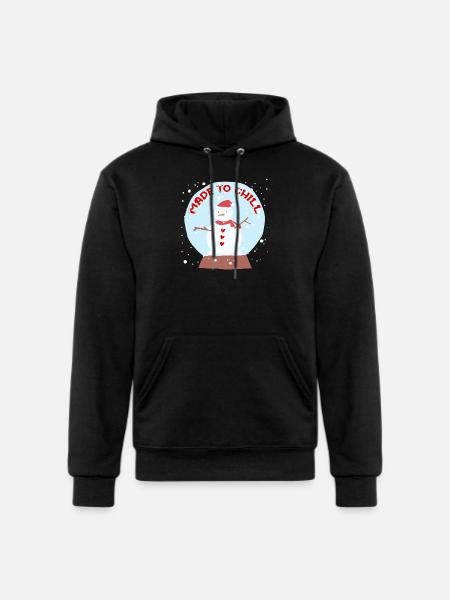 Snowman - Champion Unisex Powerblend Hoodie - black