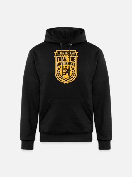 run better than government - Champion Unisex Powerblend Hoodie - black