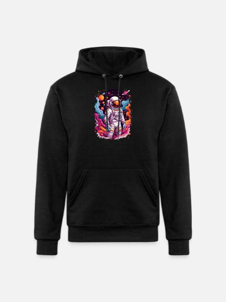 Astronaut Exploration - Champion Unisex Powerblend Hoodie - black