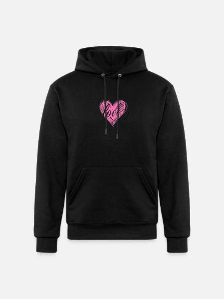 LOVE - Champion Unisex Powerblend Hoodie - black