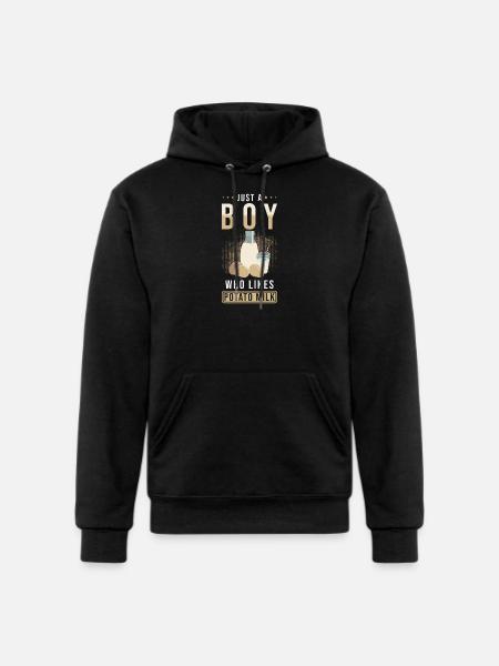 Potato Milk Saying - Champion Unisex Powerblend Hoodie - black