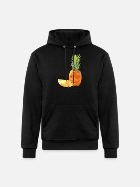 lowpoly pineapple fruit - Champion Unisex Powerblend Hoodie - black