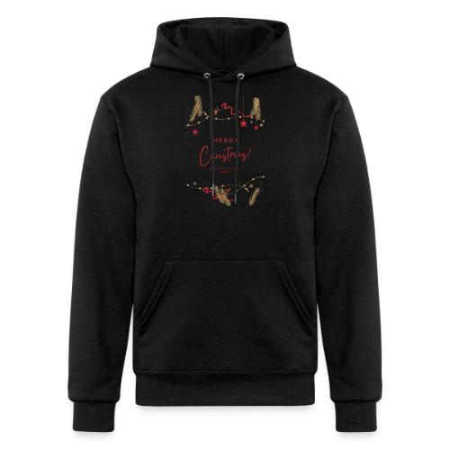 Merry Christmas Typography Design - Champion Unisex Powerblend Hoodie