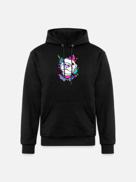 Boop-a-Bull Neon Splash - Champion Unisex Powerblend Hoodie - black