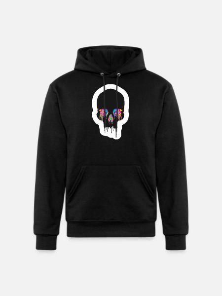 splash eyes skull - Champion Unisex Powerblend Hoodie - black
