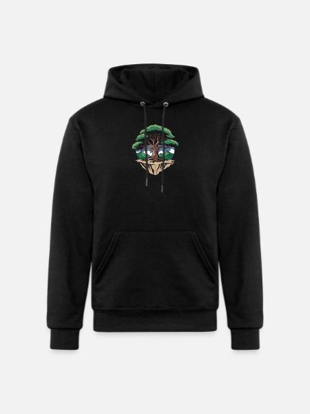 Floating Harmony Tree - Champion Unisex Powerblend Hoodie - black