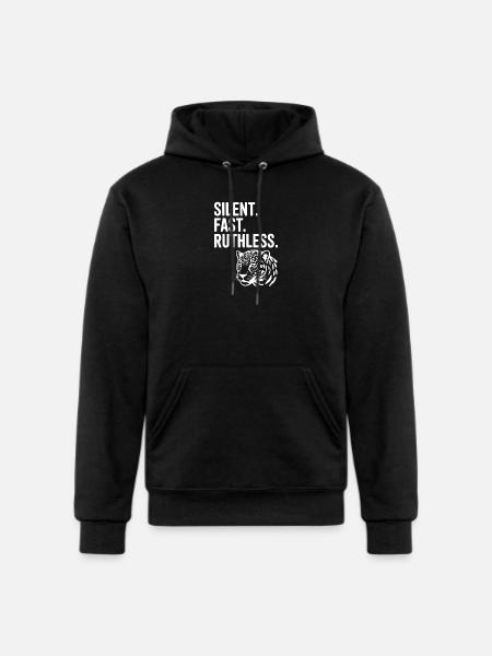 Silent. Fast. Ruthless. - Champion Unisex Powerblend Hoodie - black