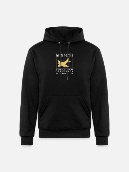 RC Plane Pilot Remote Control - Champion Unisex Powerblend Hoodie - black