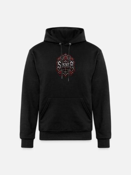 Sinner Gothic Chrome Streetwear Graphic - Champion Unisex Powerblend Hoodie - black
