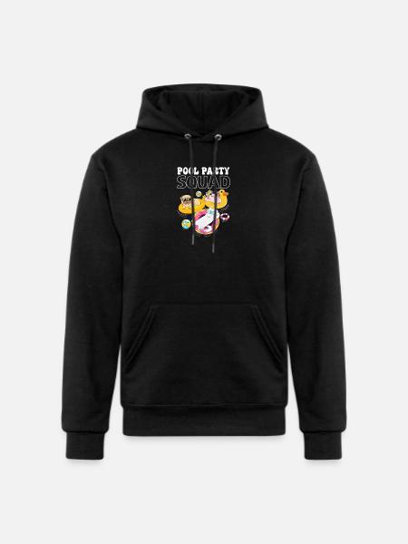 Kids Pool Party Squad Animals Birthday - Champion Unisex Powerblend Hoodie - black