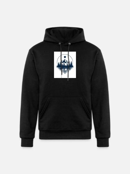 Silent Pines - Champion Unisex Powerblend Hoodie - black