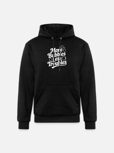 More Bubbles Less Troubles - Champion Unisex Powerblend Hoodie - black