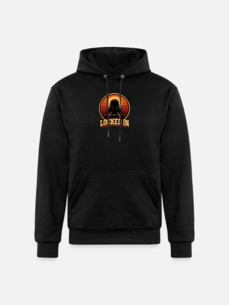 Locked In Retro Gamer - Champion Unisex Powerblend Hoodie - black