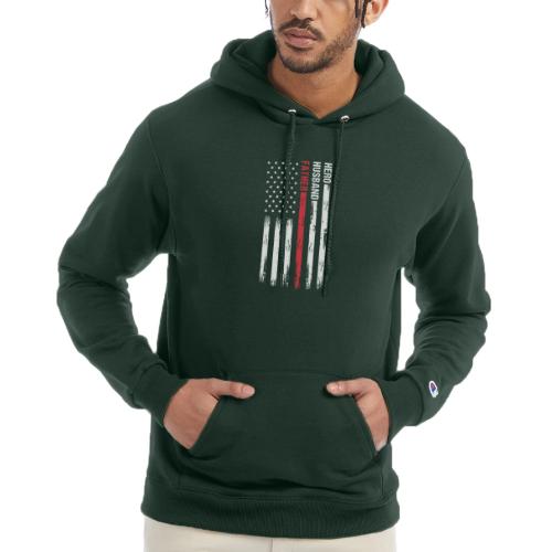 American Best Dad Hero Husband Father - Champion Unisex Powerblend Hoodie