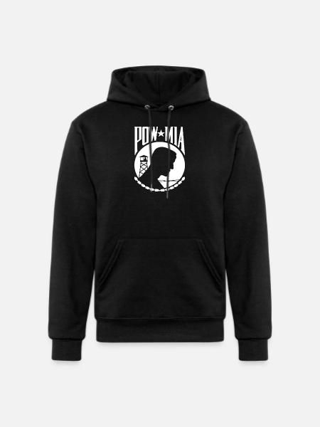 POW MIA Never Forget - Champion Unisex Powerblend Hoodie - black