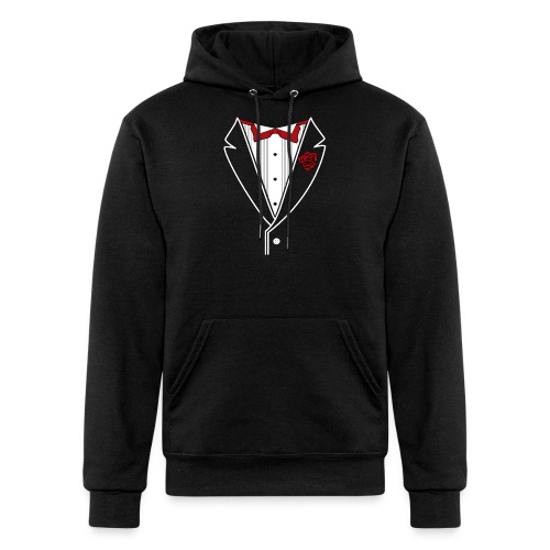 Tuxedo with Red bow tie - Champion Unisex Powerblend Hoodie