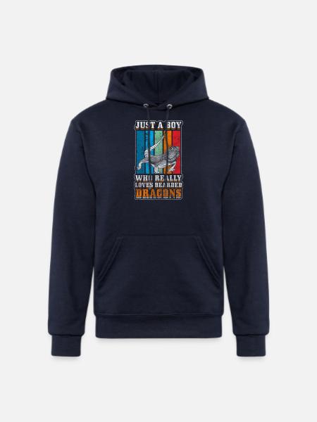 Bearded Dragon Salamander - Champion Unisex Powerblend Hoodie - navy