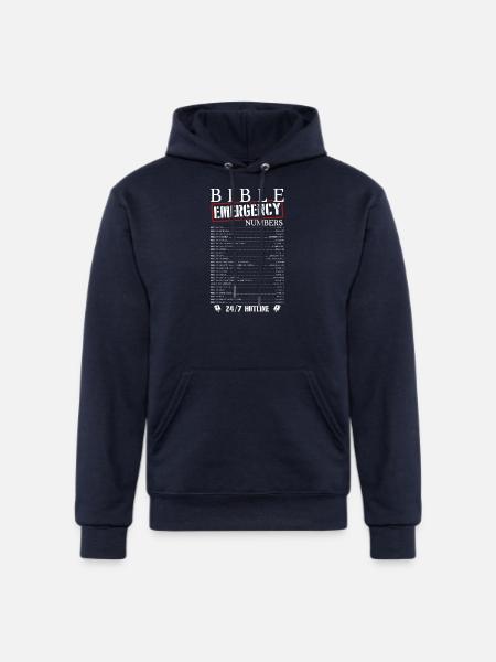 Bible Emergency Numbers - Champion Unisex Powerblend Hoodie - navy