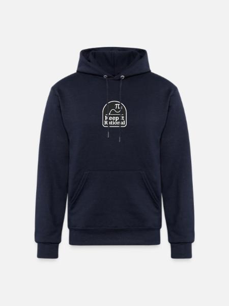 Keep It Rational Patch - Champion Unisex Powerblend Hoodie - navy