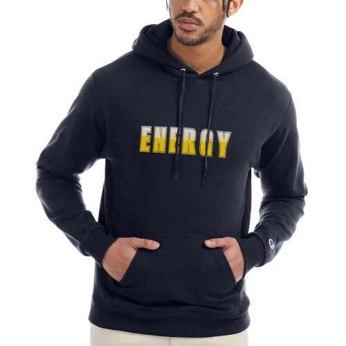ENERGY Electric Yellow Power Word Design - Champion Unisex Powerblend Hoodie