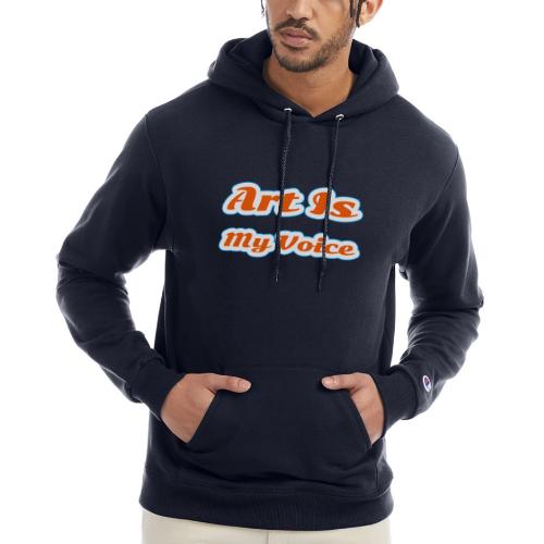 Art Is My Voice — Express Yourself Script - Champion Unisex Powerblend Hoodie