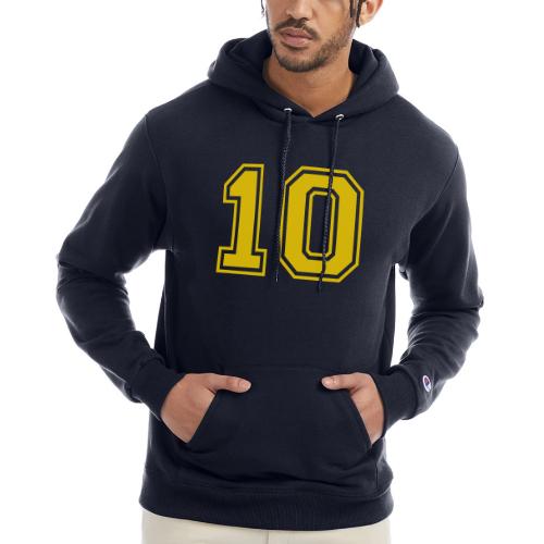Number 10 in a classic athletic collegiate font - Champion Unisex Powerblend Hoodie