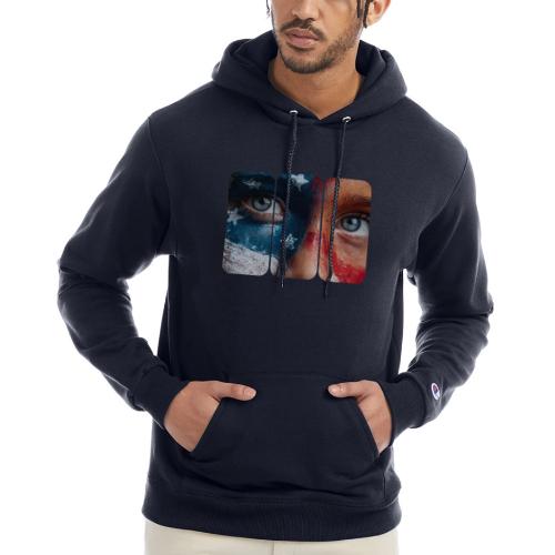 USA: Star-Spangled Glance - Champion Unisex Powerblend Hoodie