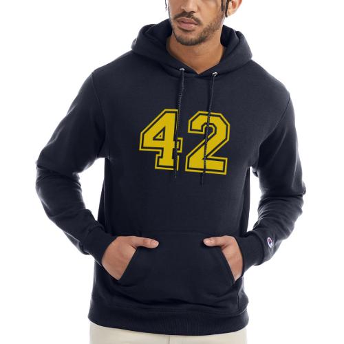 Number 42 in a classic athletic collegiate font - Champion Unisex Powerblend Hoodie
