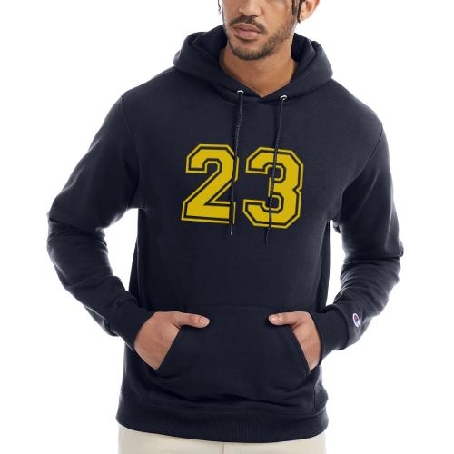 Number 23 in a classic athletic collegiate font - Champion Unisex Powerblend Hoodie