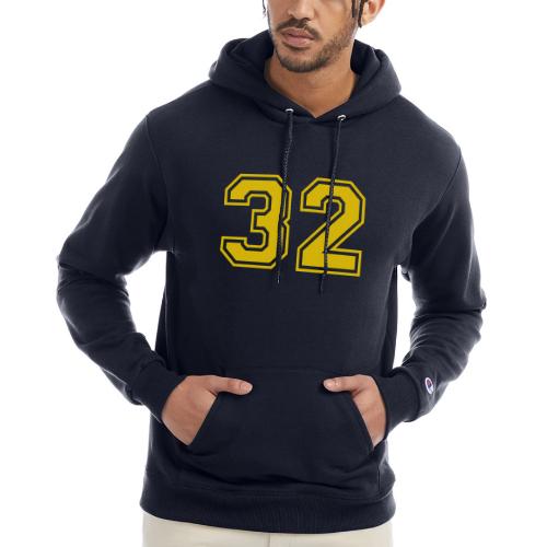 Number 32 in a classic athletic collegiate font - Champion Unisex Powerblend Hoodie