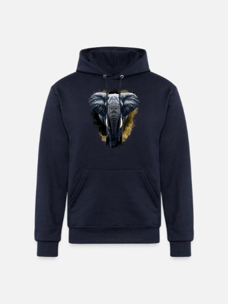 Golden Elephant - Champion Unisex Powerblend Hoodie - navy