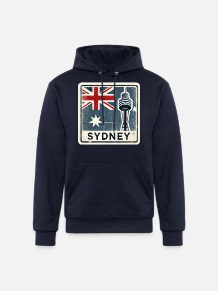 Sydney Tower - Champion Unisex Powerblend Hoodie - navy