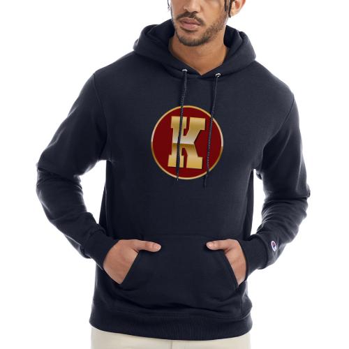 Letter K – Capital Varsity Alphabet Monogram - Champion Unisex Powerblend Hoodie