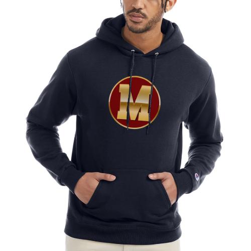 Letter M – Capital Varsity Alphabet Monogram - Champion Unisex Powerblend Hoodie