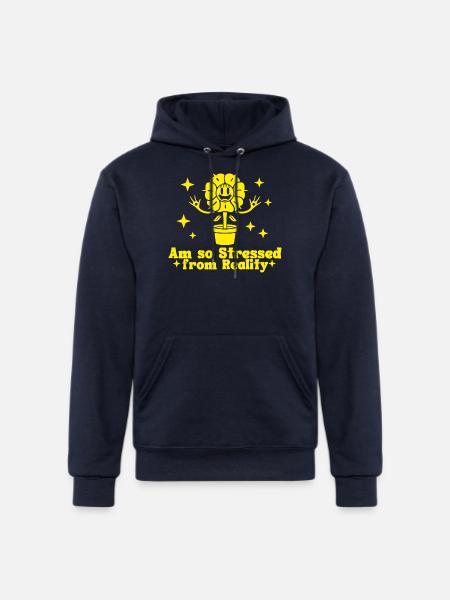Stress From Reality Mono - Champion Unisex Powerblend Hoodie - navy