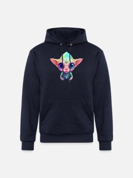 Polygon Alien - Champion Unisex Powerblend Hoodie - navy