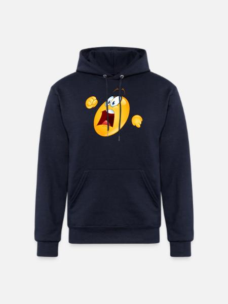 Running Away Emoticon - Champion Unisex Powerblend Hoodie - navy