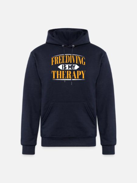Freediving Diving - Champion Unisex Powerblend Hoodie - navy