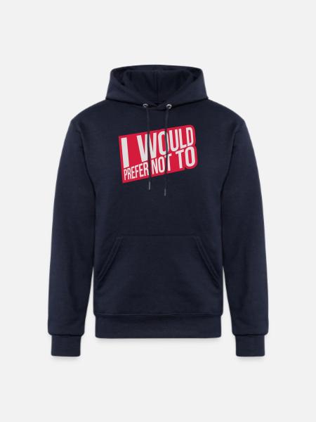 I prefer not to - Champion Unisex Powerblend Hoodie - navy