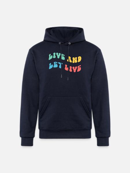 Live And Let Live - Champion Unisex Powerblend Hoodie - navy