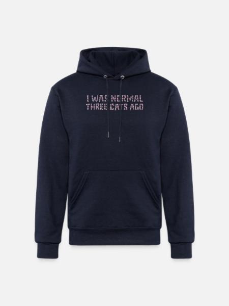 I Was Normal - Champion Unisex Powerblend Hoodie - navy