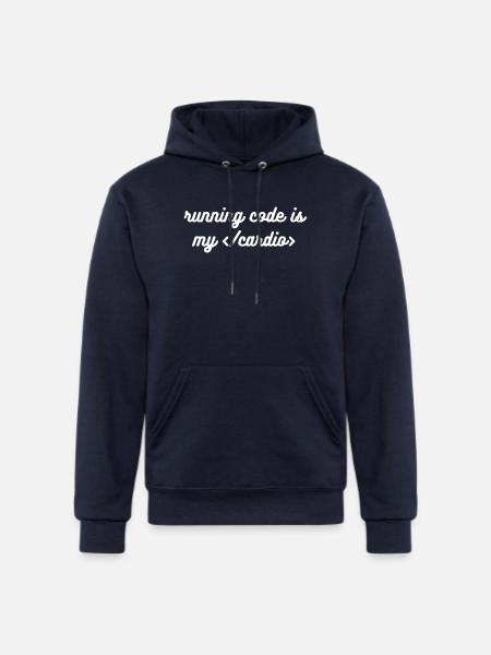 Running code is my - Champion Unisex Powerblend Hoodie - navy