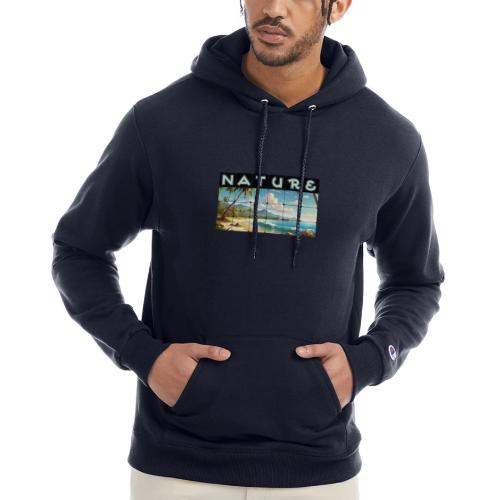 Nature: Sun-Kissed Shore - Champion Unisex Powerblend Hoodie
